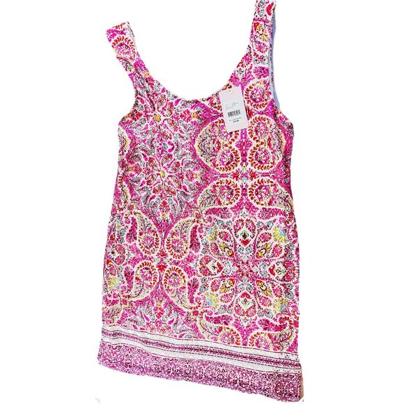 Chelsea and Violet Dress Juniors XL, Ivory Purple Mint Paisley NWT - Picture 1 of 7